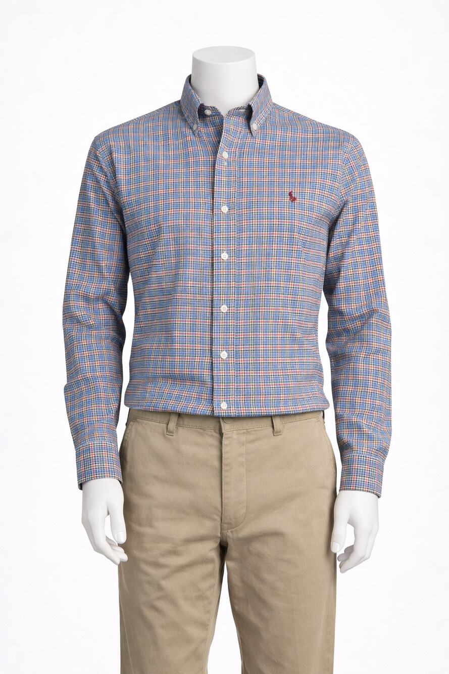 Ralph Lauren Plaid Button Down Shirt Men’s L Long Sleeve Preppy Y2K Classic